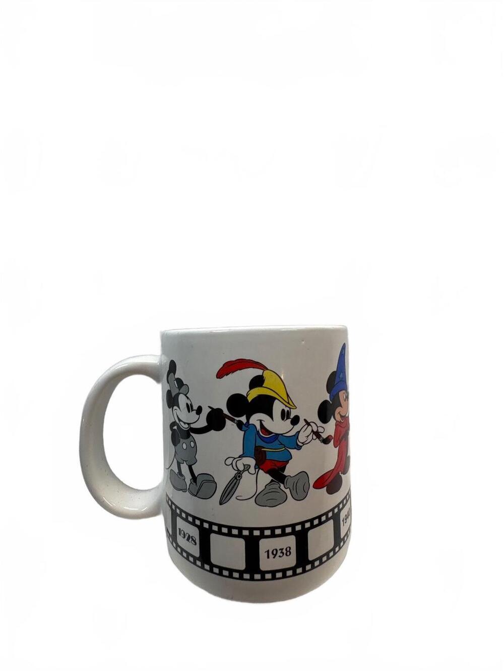 Disney Mickey Mouse Through the Years Applause Ceramic Mug Vintage Style 33846